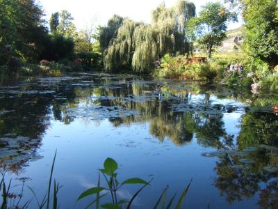 Reflets sur l'étang aux nymphéas de Claude Monet à Giverny